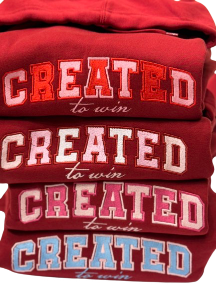 Created To Win Hoodie- Custom Color V-Day Edition - Undaunted Things