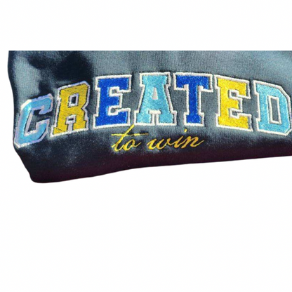 Created to Win Green Sweatshirt-Custom Thread Color - Undaunted Things
