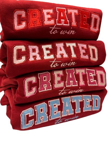 Created To Win Hoodie- Custom Color V-Day Edition - Undaunted Things