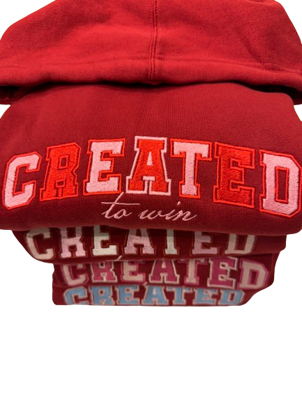 Created To Win Hoodie- Custom Color V-Day Edition - Undaunted Things
