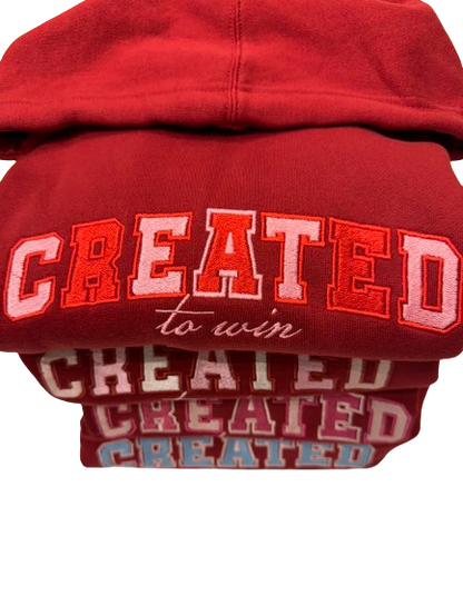 Created To Win Hoodie- Custom Color V-Day Edition - Undaunted Things