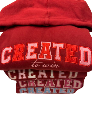 Created To Win Hoodie- Custom Color V-Day Edition - Undaunted Things