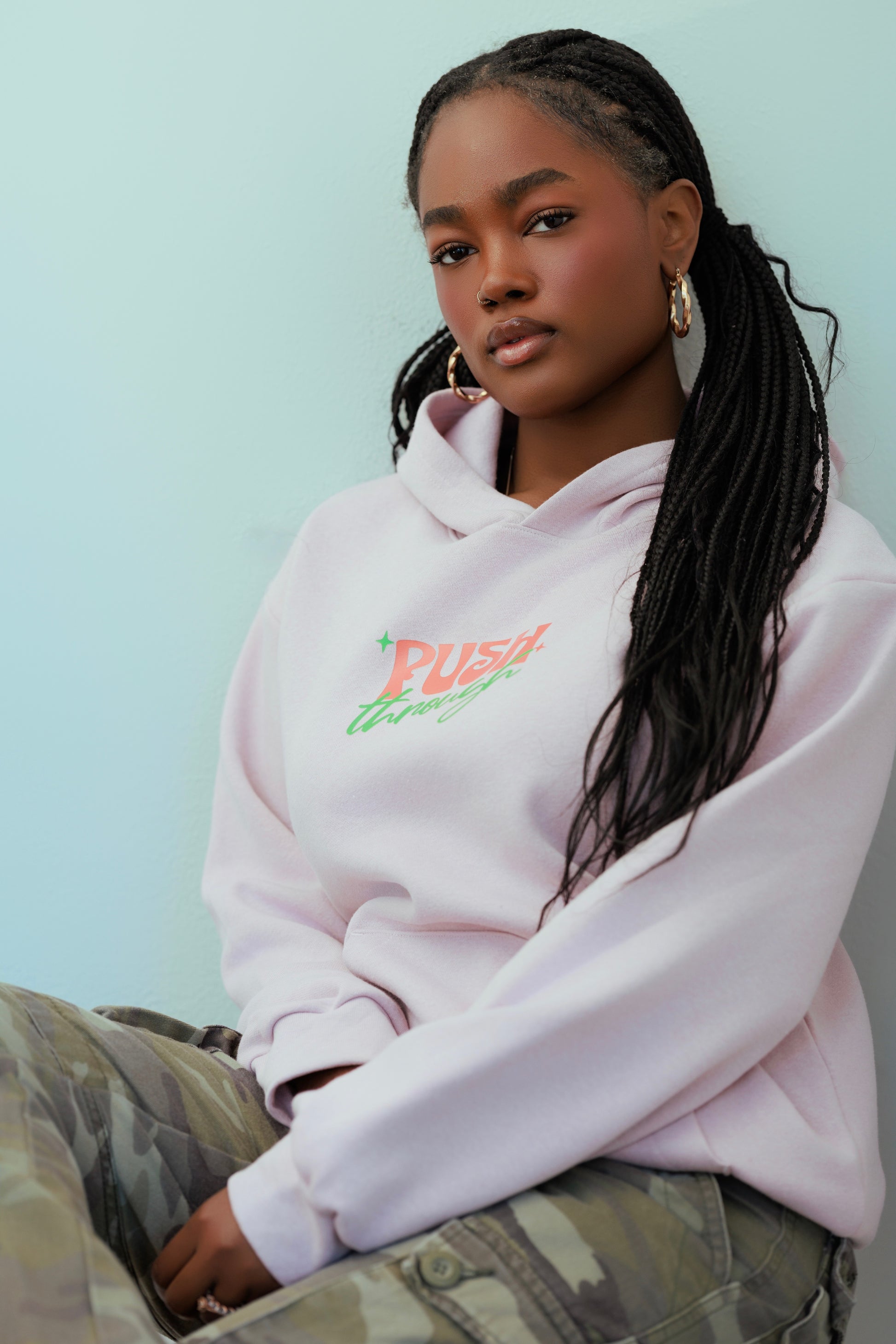 Push Through Hoodie - Blush or Navy - Undaunted Things