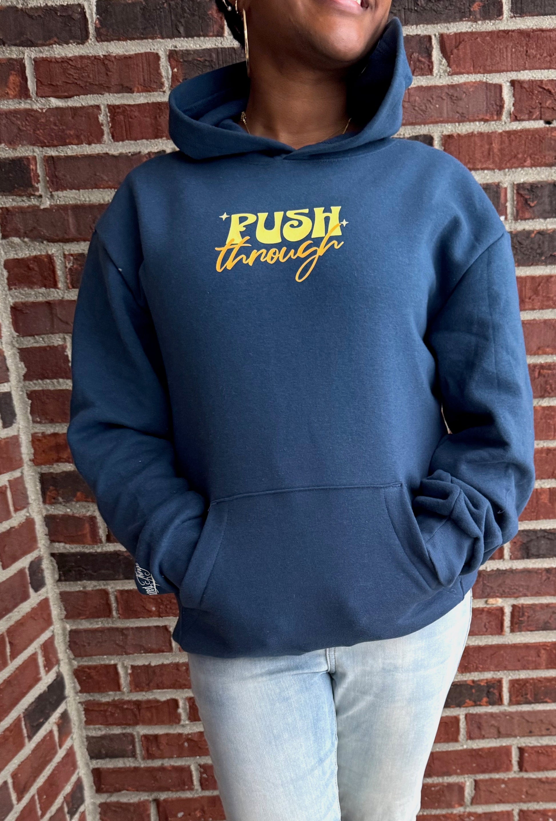 Push Through Hoodie - Blush or Navy - Undaunted Things
