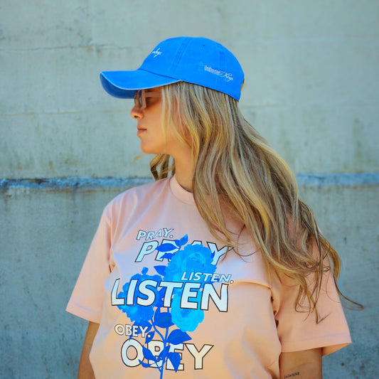 Pray Strapback- Powder Blue - Undaunted Things