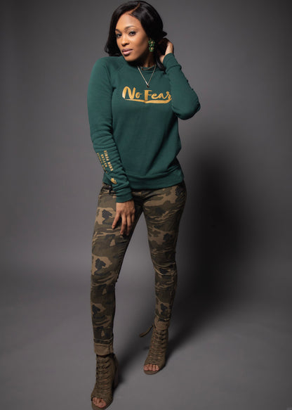 No Fear Sweatshirt-Forest Green - Undaunted Things