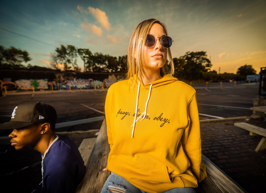 Pray Hoodie - Mustard - Undaunted Things
