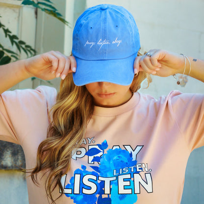 Pray Strapback- Powder Blue - Undaunted Things