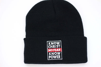Know Christ Beanie (Black) - Undaunted Things