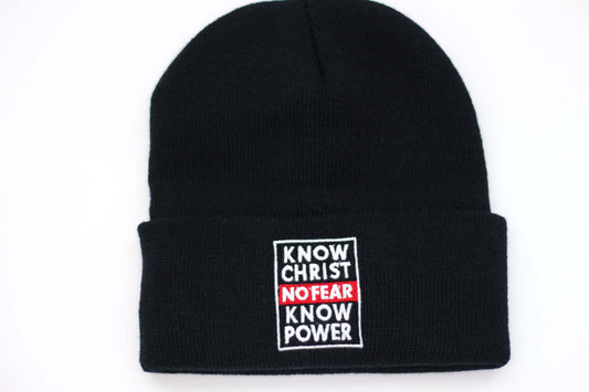Know Christ Beanie (Black) - Undaunted Things