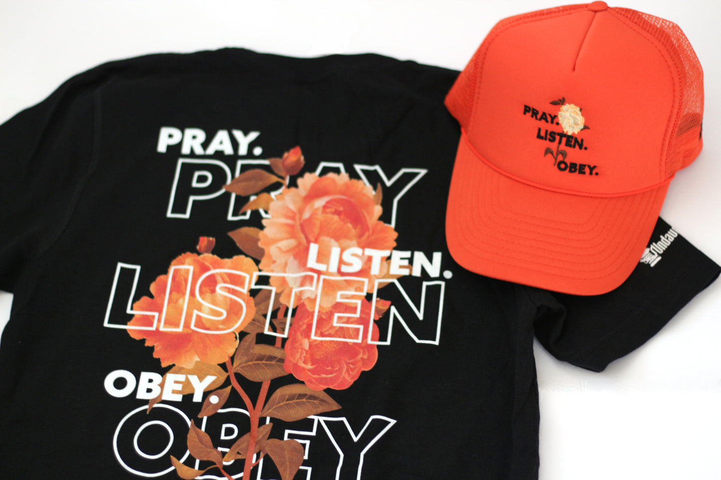 Pray Trucker Hat- Orange - Undaunted Things