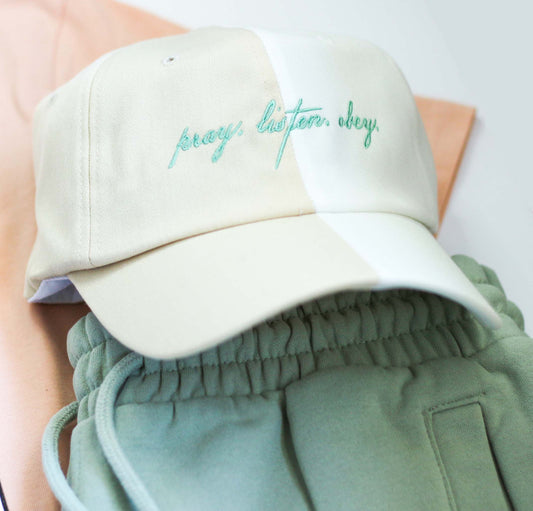 Pray Cursive Strapback- Two Tone - Undaunted Things